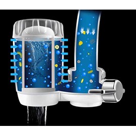 Cheelom Cartucho de repuesto del grifo del elemento del filtro de agua, sistema de filtración ACF reciclable de 7 capas,cerámica duradera,purificador de agua del grifo lavable para cocina y baño 1 pcs