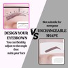 BAMTTOO Eyebrow Ruler Sticker 25 Pieces Eyebrow Mapping Shaping Sticker