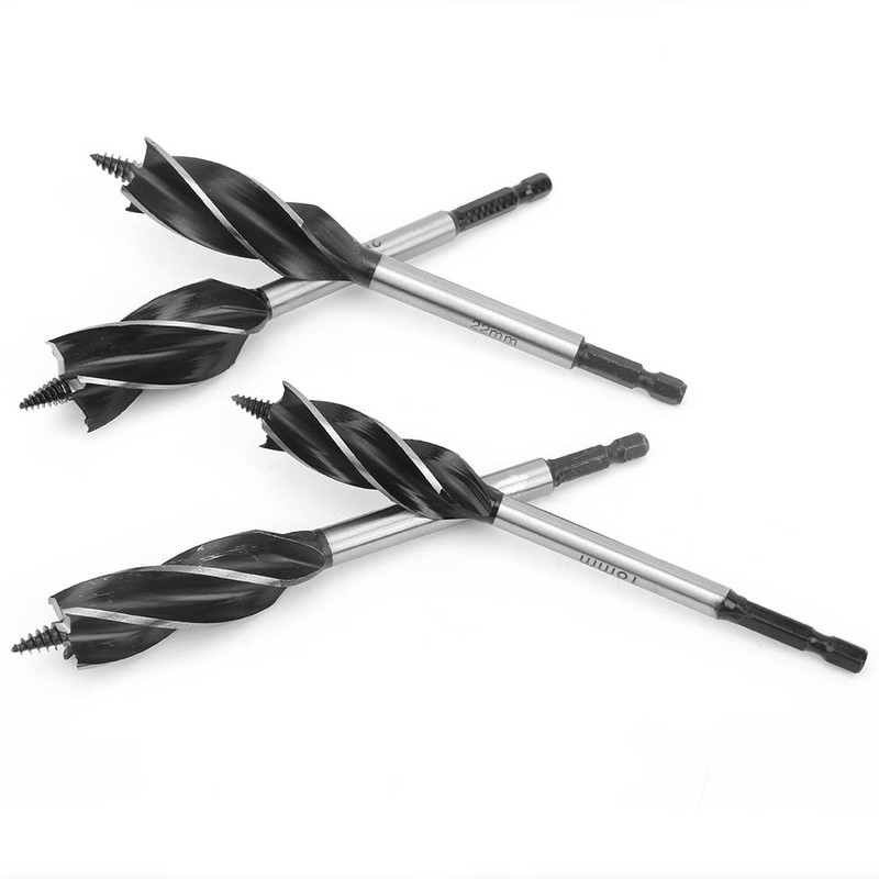 4Pcs Auger Bits Wood Cutting Hole Saw Reaming Twist Drill