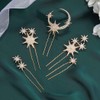 Unicra Star Moon Bride Wedding Hair Pins Crystal Bridal Hair