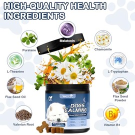 Calming Chews for Dogs 300 Count Dog Anxiety Chews Stress Relief Sleep Treats for All Dogs-Fireworks Thunder Barking Separation Vet Approved
