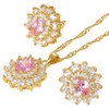 RIZILIA BLOSSOM Jewellery Set Pendant with 45cm(18") Chain & Stud