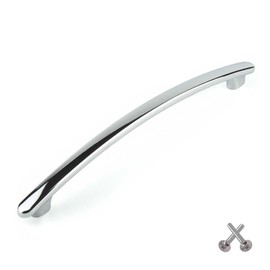 Chrome Bow Kitchen Cabinet Door Handle, Cupboard Drawer Bedroom furniture handles 288mm
