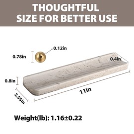 Cahzfie Luxury Italy Natural Marble Incense Stick Holder, Incense Holder, Incense Burner Ash Catcher, Stick Incense Burner for Home Decoration, Yoga, Meditation (Palissandro Classico)