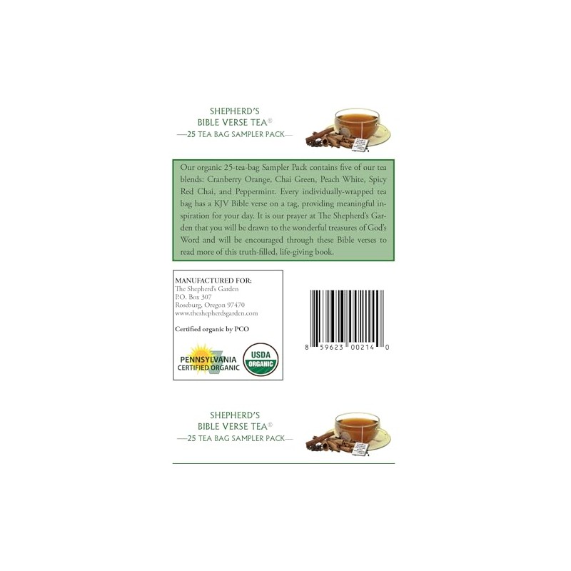 Shepherd's Bible Verse Tea - Bulk Bag - 25 Tea