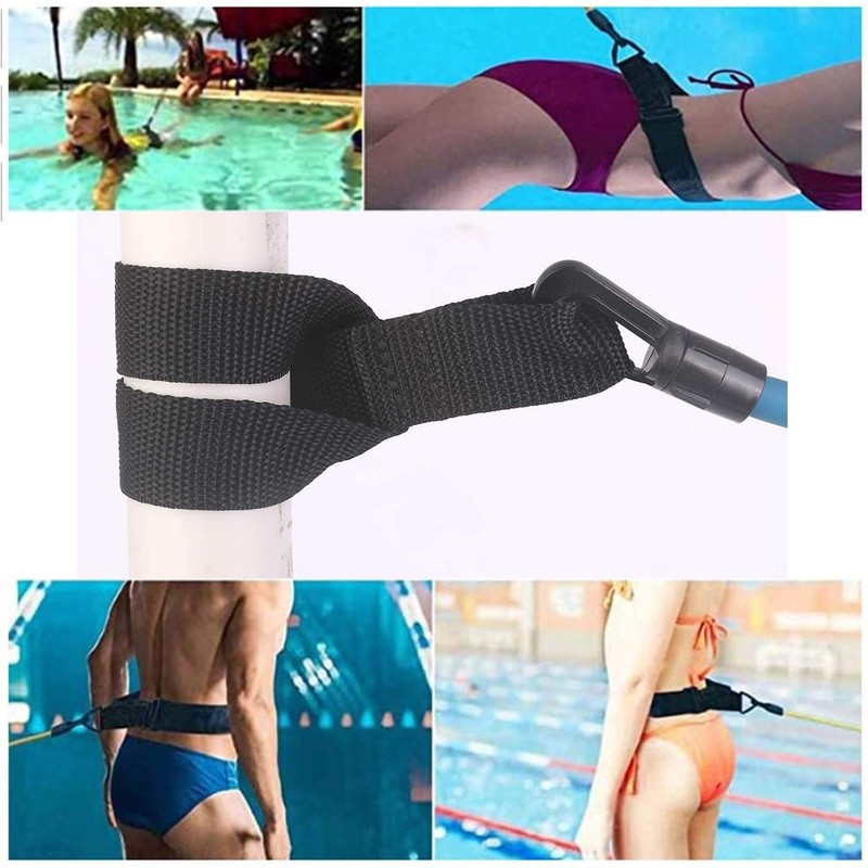 Swimming Belt Adjustable Swimming Resistance Belt Pool Swimming Training Bungee