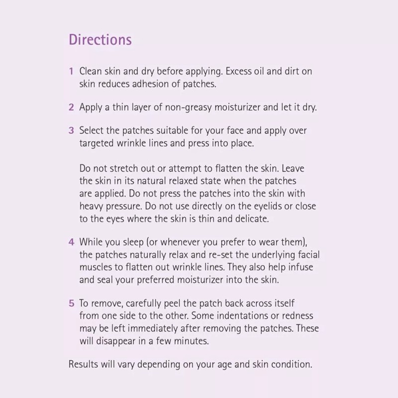Toute Nuit Arrugas Faciales Aplanamiento Parches - Paquete D