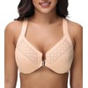 Oscrenia Racerback Front Closure Bra Plus Size for Women Unlined