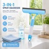 3-in-1 Spray Window Squeegee for Glass Cleaning – Built-In Bottle