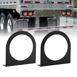 Ourbest 4 Inch Round LED Trailer Light Iron Bracket, Led Truck Stop Brake Lamp Mount Clamp for RV Trailer Trucks 2Pcs (Single)
