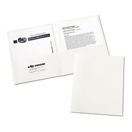 Avery 47991 Two Pocket folder, 8-1/2-Inch x11-Inch ,20 Sht Cap., 25/BX, White