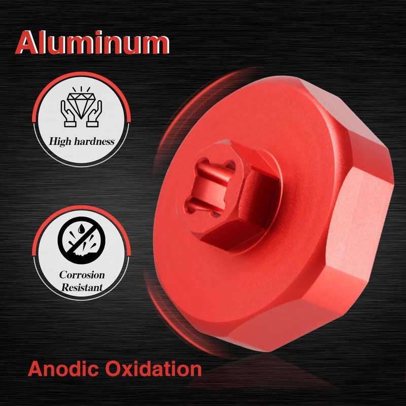 KPALAG Aluminum Trailer Axle Hub Oil Bath Cap Wrench Compatible
