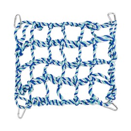 GLADFRESIT Rat Ferret Chinchilla Hammock,Braided Bed with Toy Center Leopard Print and 4 Hooks