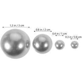 Ciieeo Floating for Centerpiece Artificial No Hole Vase Pearls 125pcs Faux Pearl for Table Scatter Wedding Birthday Party Home Decoration Gray