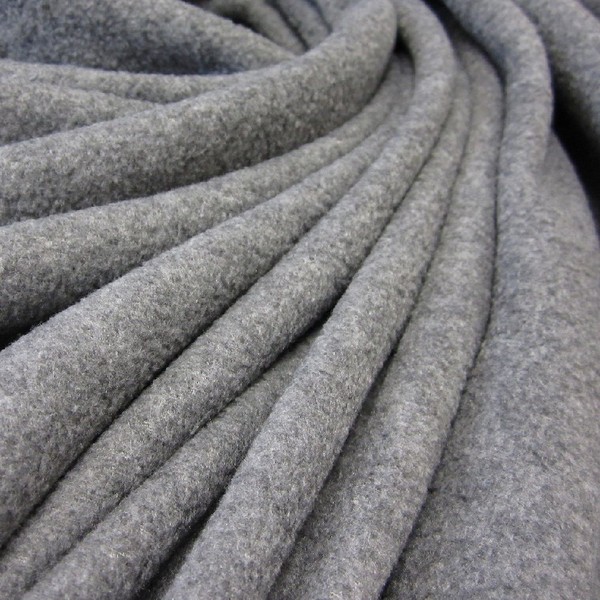 Polar Fleece Fabric Sold by the Metre Soft Grey Mottled