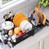 Urackify Dish Drying Rack, Expandable Dish Rack for Kitchen Countertop,