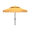 SAFAVIEH 9ft Outdoor Patio Umbrella, Double Top, Venice Collection, Yellow