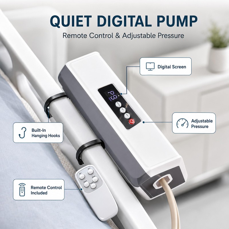 Alternating Air Pressure Mattress Pad for Hospital & Home -