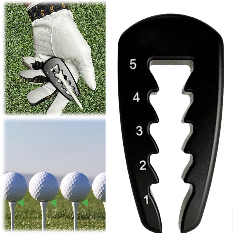 Crovakeu Adjustable Golf Tee Height Tool - Precision Tee Positioning