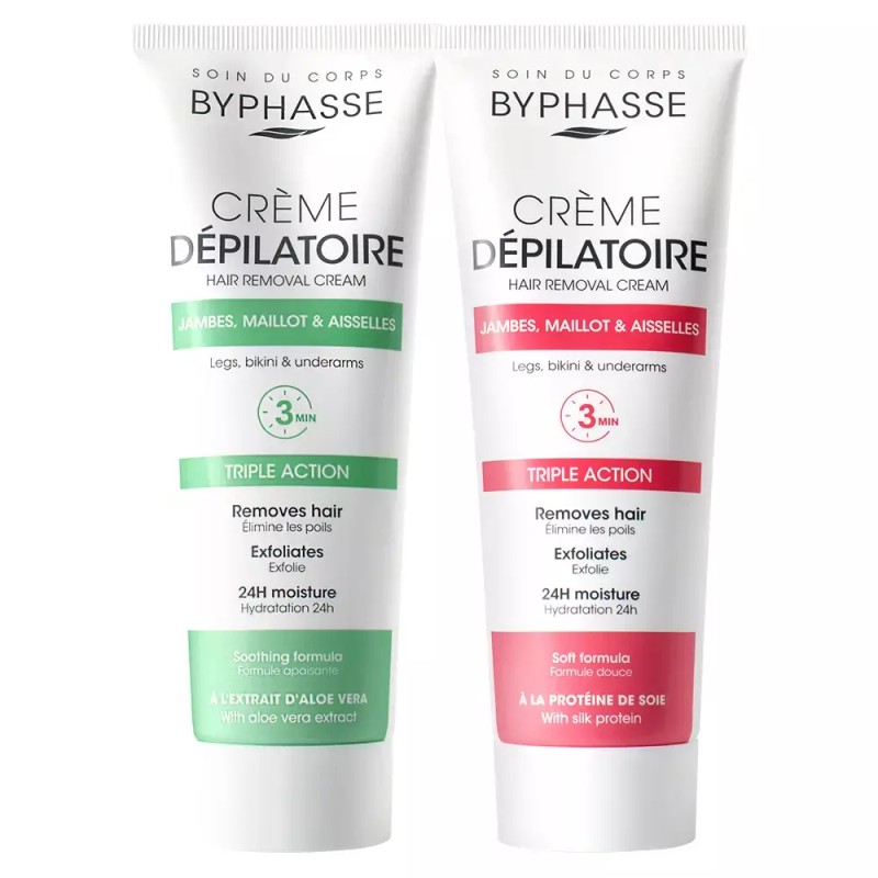 BYPASSé [바이빠세] 제모 크림 125ml 알로에베라/실크프로틴 [알로에베라 125ml] [Bipasse] Hair