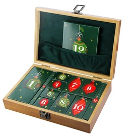 UNIQUE 12 Days of stitchmas Heirloom Gift Set – LIMITED EDITION 12 Antique Copper Sewing & Quilting Tools in a Wooden Box with Velvet Lining – Perfect christmas Gift for Crafters, Sewists, and Quilters