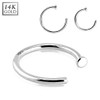 Tapsi´s Coolbodyart® Nose Piercing Hoop Ring 14 Carat Gold 8