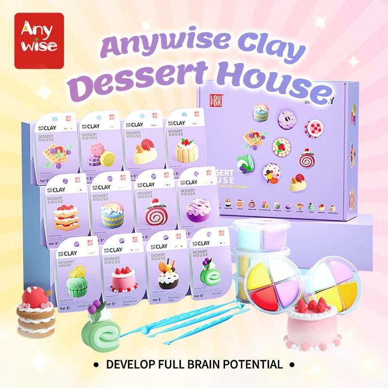 Anywise Air DIY Clay, Air Dry Clay 12 Boxes, Soft