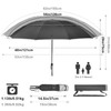 G4Free 54 Inch Windproof Inverted Umbrella with Reflective Stripe, Large