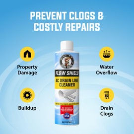 AC Drain Line Cleaner 4 Pack | Prevent Buildup and Overflow | 8oz - Up to 3 Months of Protection | Fast Acting & Long Lasting Bio-Enzymatic Formula