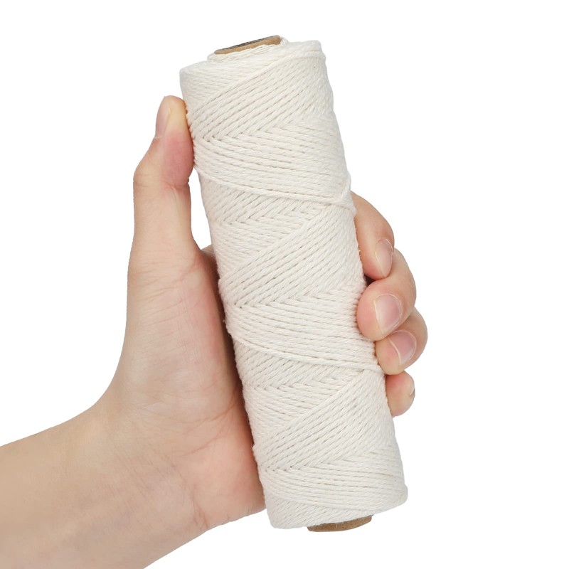 G2PLUS 100M Beige Gift String Twine, 1.5MM Cotton Wrapping Bakers