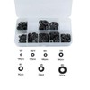 500 Pack Flat Black Washers Nylon Spacer Metric Assorted Assortment