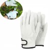 1 Pair Pigskin Leather Gardening Gloves, L/XL Mens and Ladies