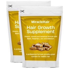 x60 Biotin Hair Growth Supplement Elite+10 - Biotin + Zinc & Selenium + Rosemary + L-Taurine + Peppermint + MSM + Ginger + Copper - for Healthy Hair, Nails & Skin - 60 Large Capsules - UK Based Brand