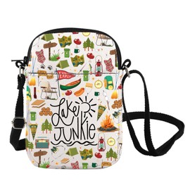 Lake Life Crossbody Bag Lake Boating Lovers Shoulder Bag Boater Gifts Getaway Weekend Vacation Bag (Lake Junkie CB CA)