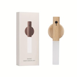 DeckTok Motion Sensor Night Lights with Magnet, Rechargeable Sensor Night Lights Indoor, Portable Stairway Night Lights Wooden Wall Sconce Battery Powered Cabinet Lights for Home