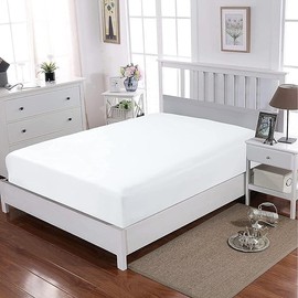 JASUVII Protectores de colchón, Protector Cubre Colchón Impermeable,a Prueba de ácaros, Ultra Suave, Transpirable, Funda de colchón (Matrimonial:137 x 190 x 45CM)