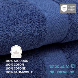 LEBENGOOD Hand Towel Set, 4 Hand Towels 50 x 90 cm Made of Cotton, 100% Oeko-Tex®, Hand Towel, Guest Towels, Bath Towels, Bath Towels, Bath Towels, Bath Towels, Bath Towels, Bath Towels,