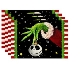 Christmas Placemats Christmas Nightmare Before Table Mats Christmas Decor Jack and Sally Decor Christmas Christmas Decorations for Party