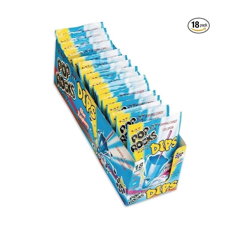 Pop Rocks Full Box 18x Packs Pop Rocks Dips Blue