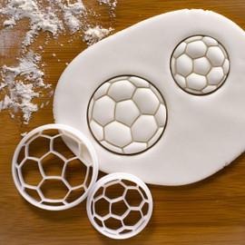 Set of 2 Footballs Cookie Cutters, 2 Pieces Bakerlogy