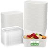 Maxdot 50 Pack Disposable Food Containers with Lids Paper Food