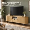 69-Inch Wood TV Stand with Power Outlet and Hidden Storage