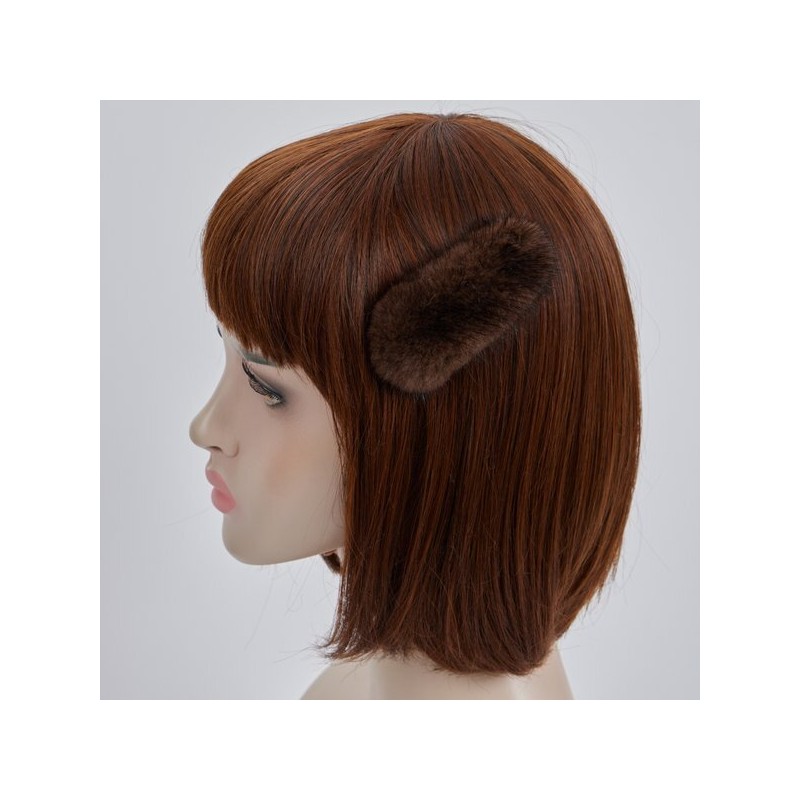 Lala 천연 밍크털 똑딱핀(LALA-H676) Natural Mink Fur Hair Clip (LALA-H676)