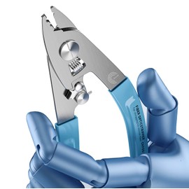 Elfcam® - Optical Fiber Wire Stripper with 3 Holes, Fiber Optic Wire Stripper for Fibre 125μm to 250μm, Wire Cutter and High Hardness Wire Stripper