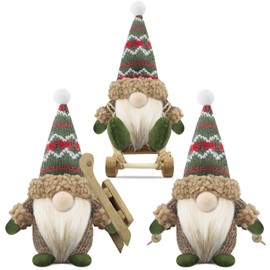 Gehydy Christmas Gnome Figures Set of 3 Christmas Decoration Gnome Christmas Decoration Gnome Accessories Decoration Christmas for Home Kitchen