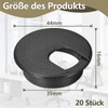 Pack of 20 Cable Grommet Desks, 35 mm Hole Saw
