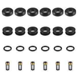 Partuto Fuel Injector Seal O Ring - Car O-Ring Rebuild Repair Kit - for Toyota Supra 3.0 NBR Rubber Black - 6 Sets