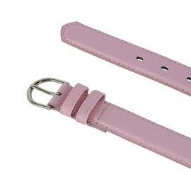 CTM® Women's Leather 1 1/8 Inch Dress Belt, L, Light Pink