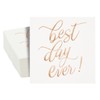 50-Pack Best Day Ever Napkins - Disposable Napkins for Wedding