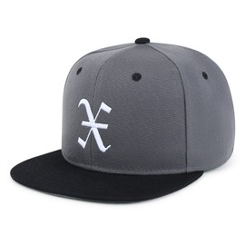 JPAK Old English Letter X Hip-Hop Snapback Hat Embroidered Baseball Cap English Alphabet